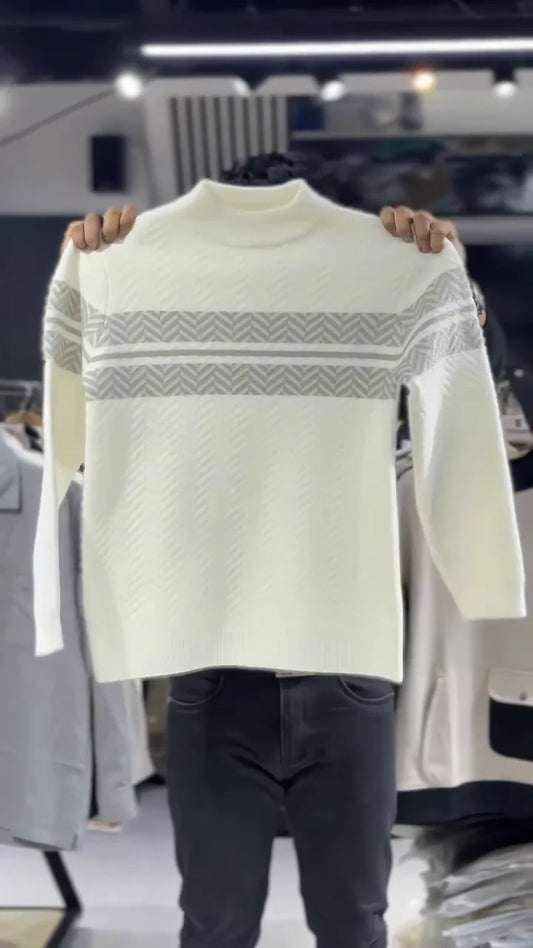 Premium Chevron Knit Winter Sweater – Warmth with Modern Elegance