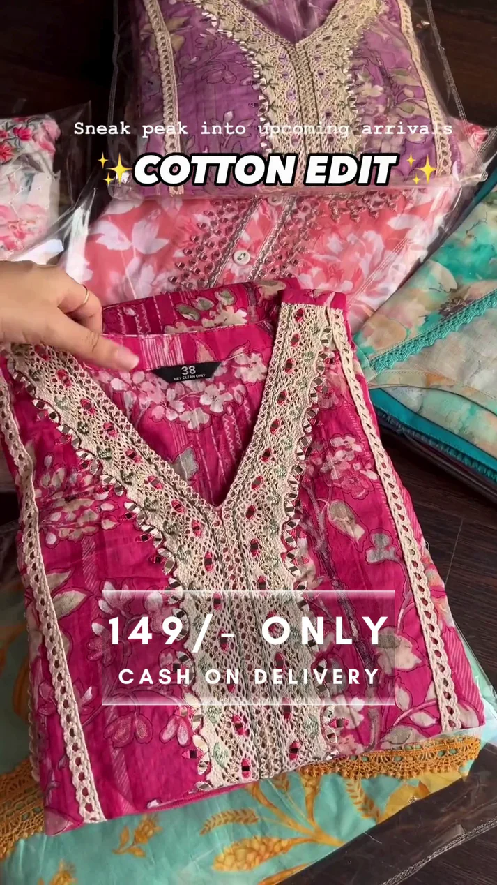 Hand Block Printed Embroidered Kurta Set - Image 4