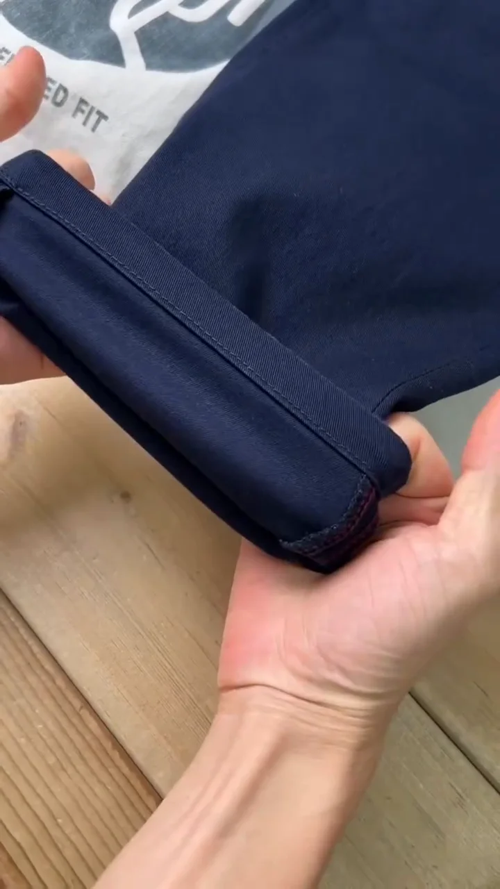 Men’s Navy Blue Slim-Fit Stretch Chino Pants - Image 6