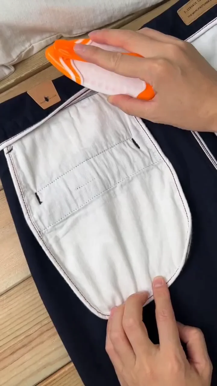 Men’s Navy Blue Slim-Fit Stretch Chino Pants - Image 5