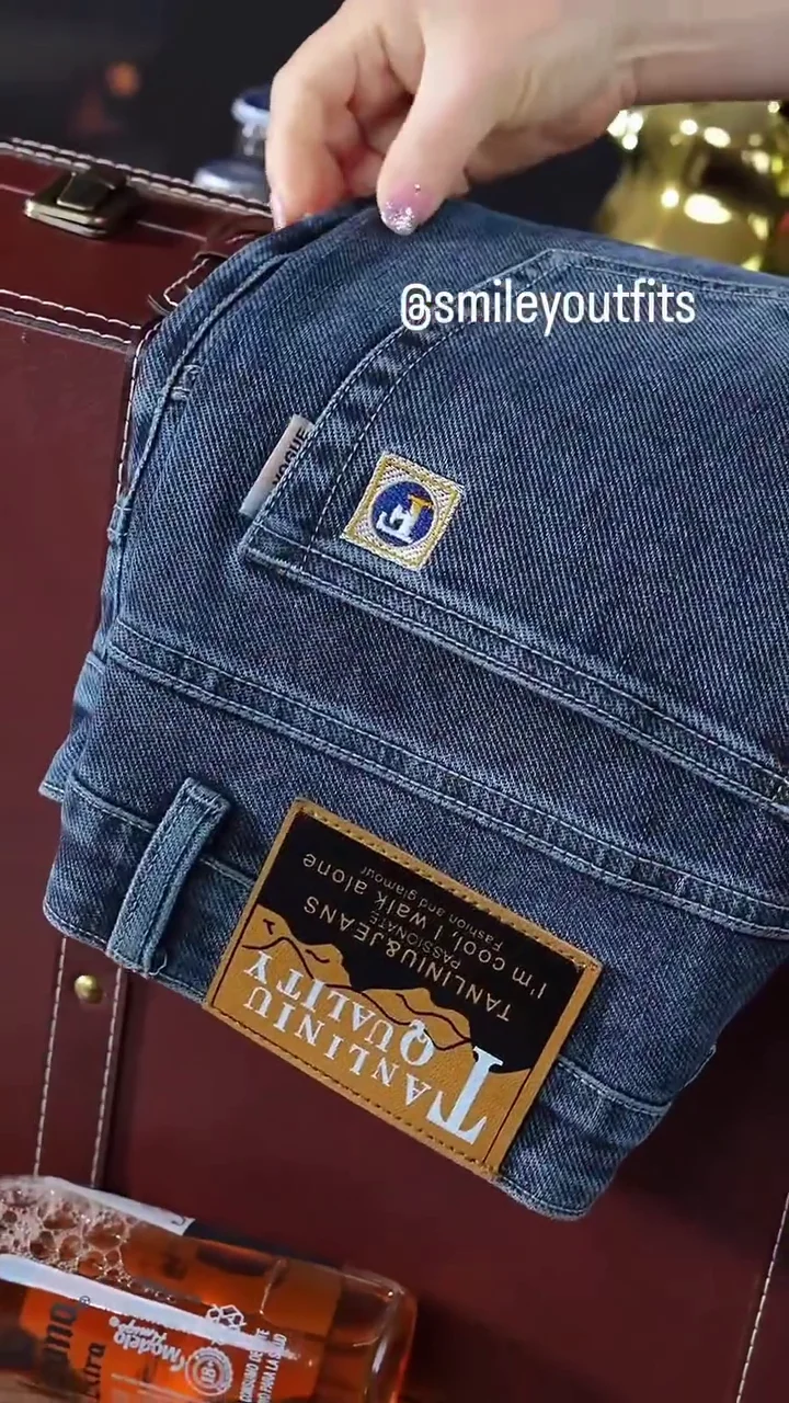 Men’s Blue Slim-Fit Casual Denim Jeans