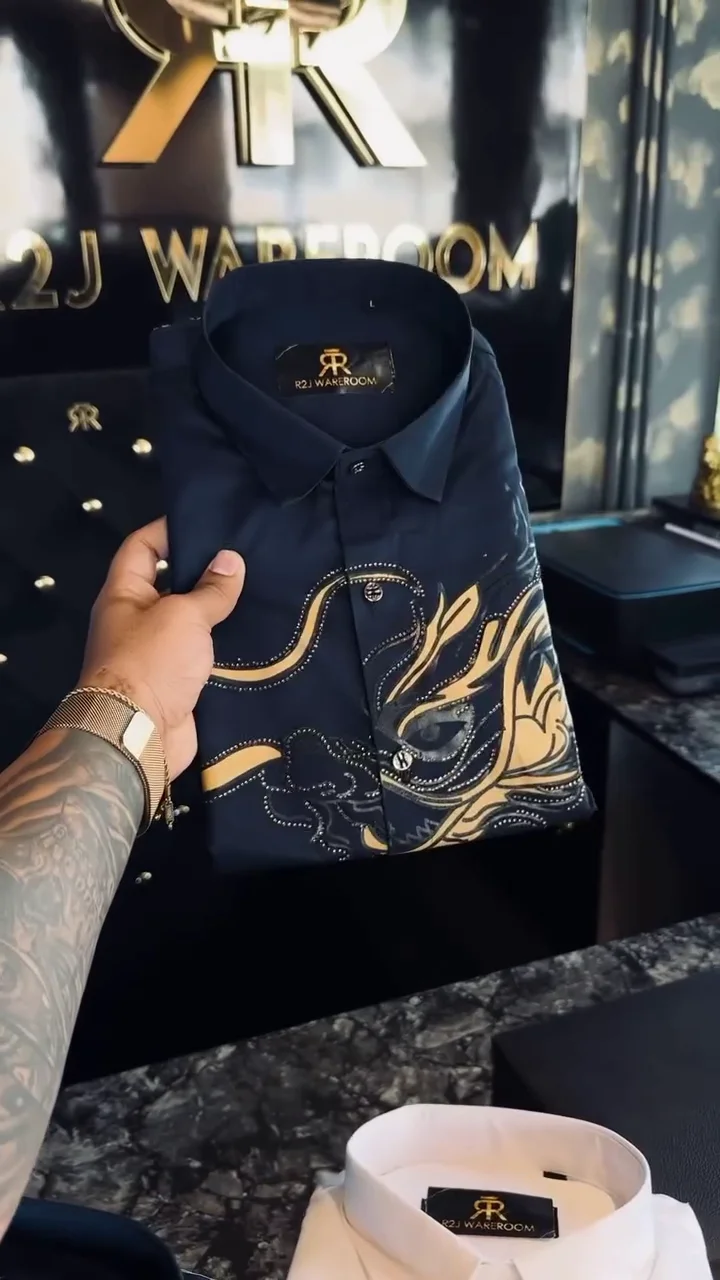 Ornate Embellished Dress Shirt - Image 8