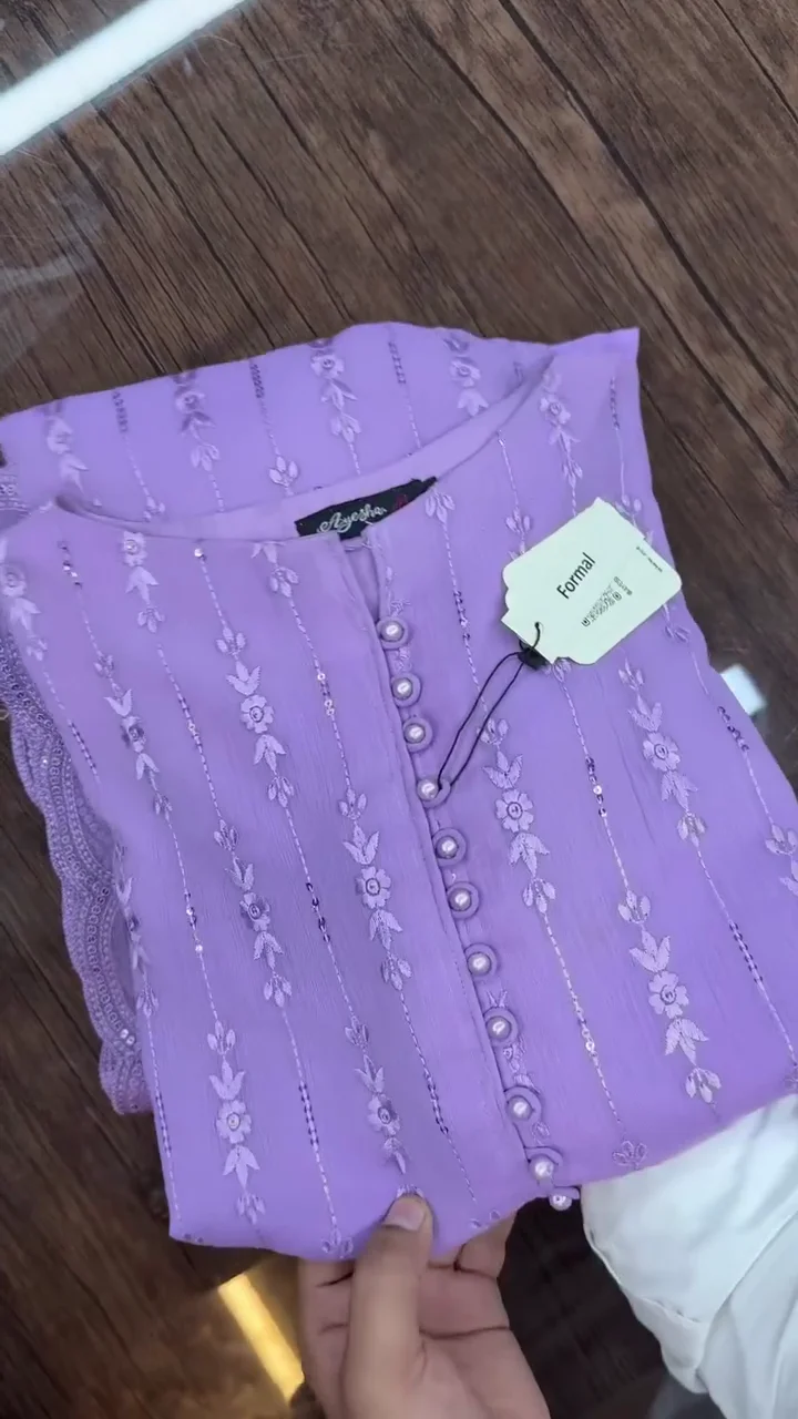 Pure Banarasi Mul Chanderi Unstitched Suit with Zari Embroidery Work - Image 2