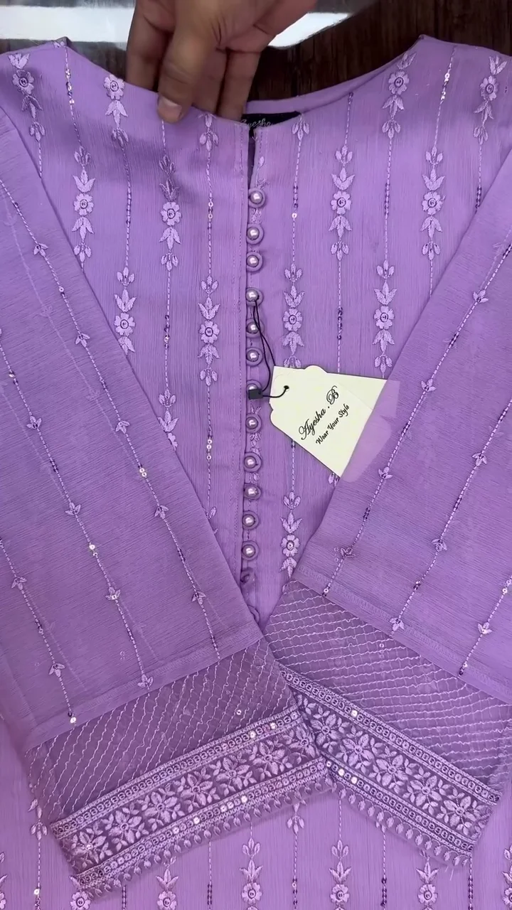 Pure Banarasi Mul Chanderi Unstitched Suit with Zari Embroidery Work