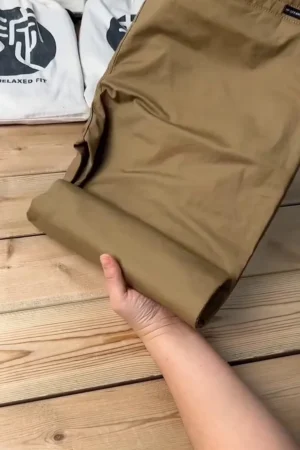 Men’s Slim Fit Formal Pants, Classic Flat Front, Professional Wear