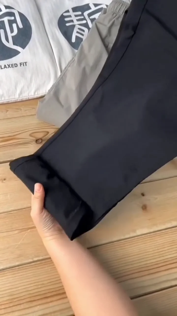 Casual Solid Men’s Regular Fit Drawstring Cargo Pants with Multiple Pockets ✨ - Image 4