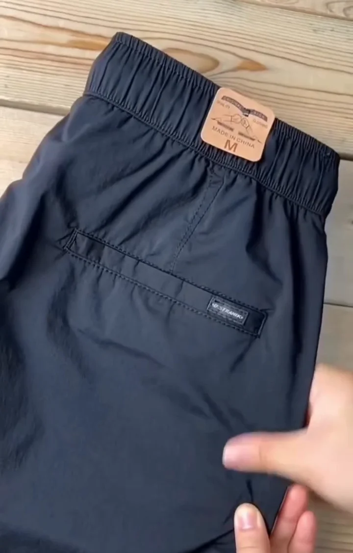 Casual Solid Men’s Regular Fit Drawstring Cargo Pants with Multiple Pockets ✨ - Image 6