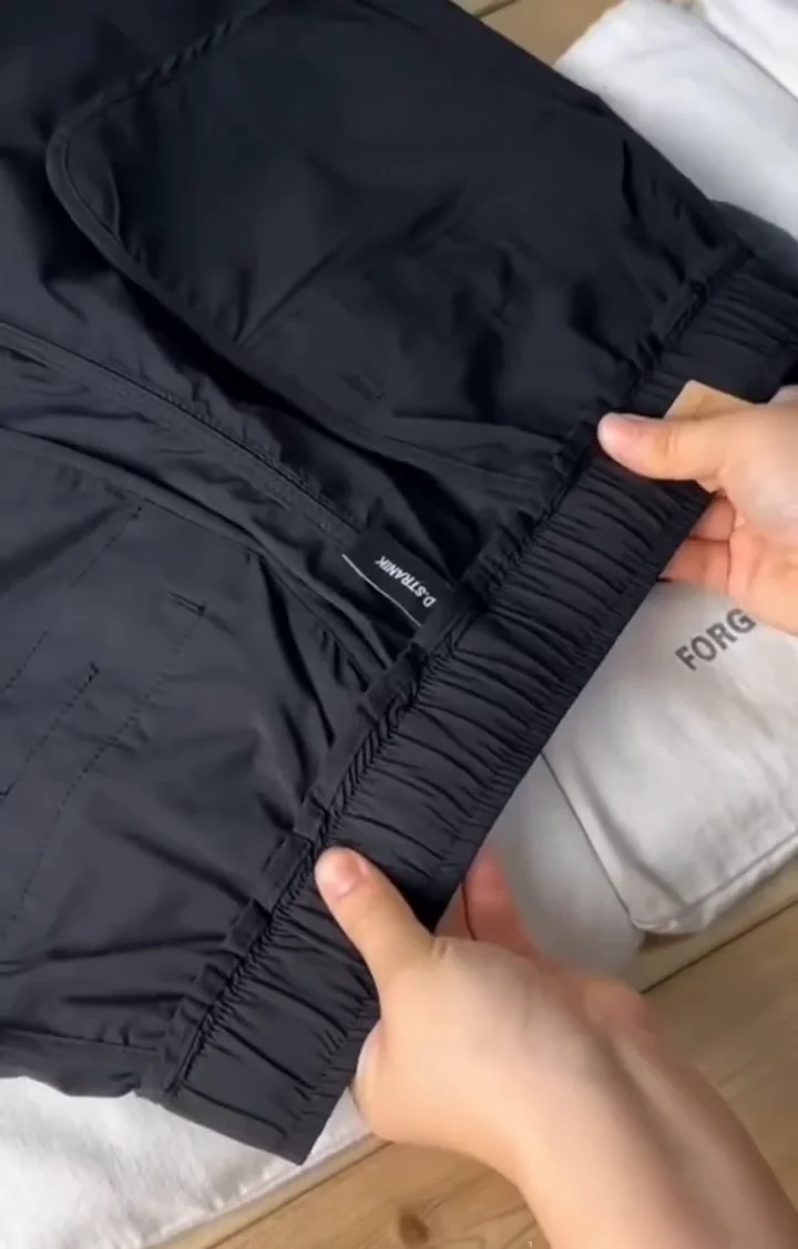 Casual Solid Men’s Regular Fit Drawstring Cargo Pants with Multiple Pockets ✨ - Image 3