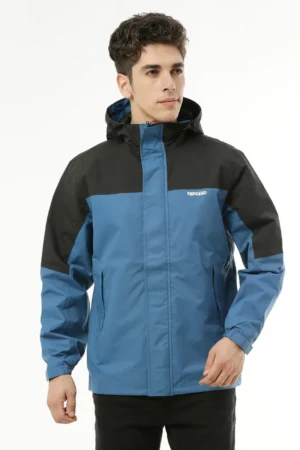 MonsoonShield Black Blue Rain Jacket For Men