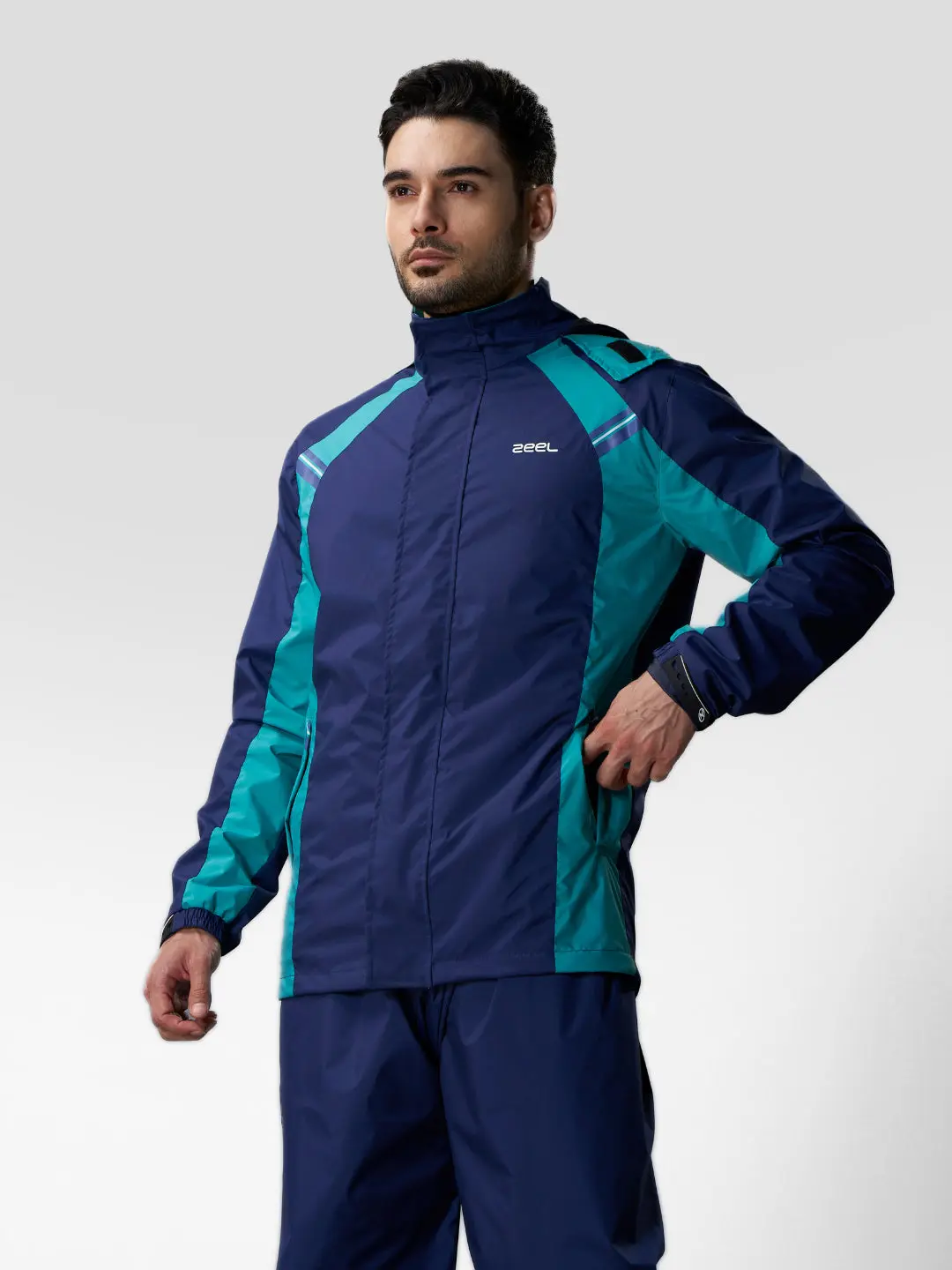 GO HIKE BLUE & GREEN RAINSUIT - Image 4