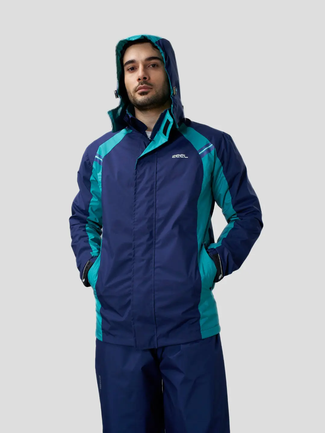 GO HIKE BLUE & GREEN RAINSUIT - Image 5