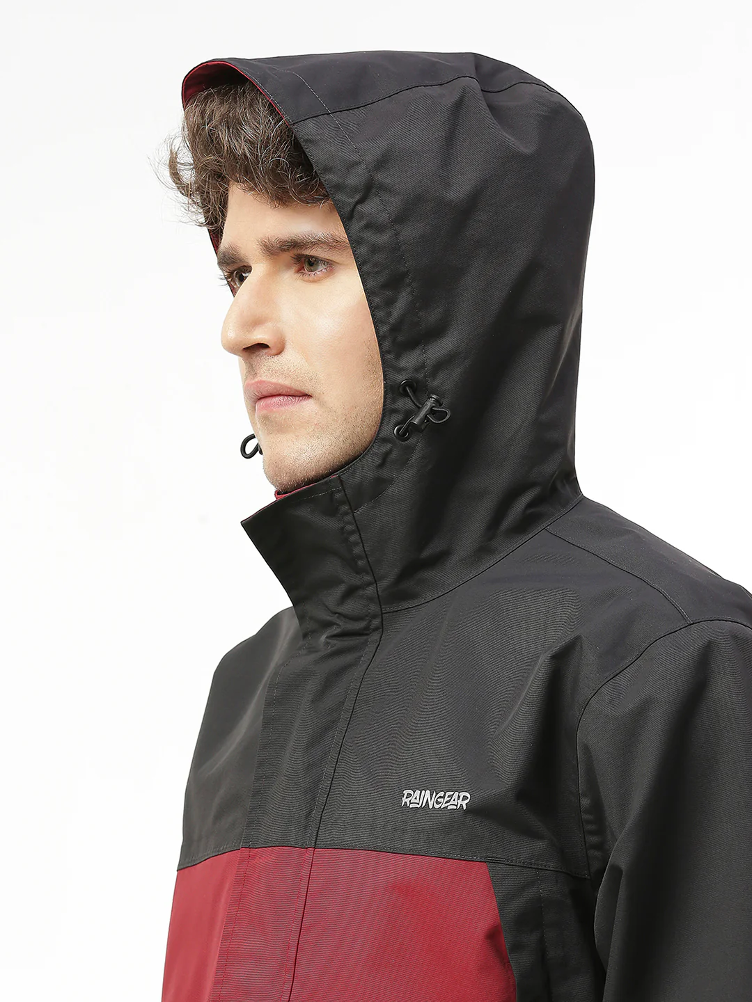 StormGuard Black Red Men’s Rain Jacket - Image 9