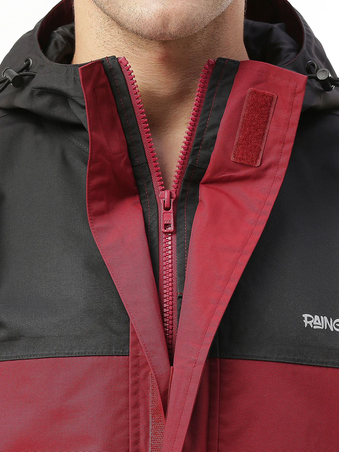 StormGuard Black Red Men’s Rain Jacket - Image 3