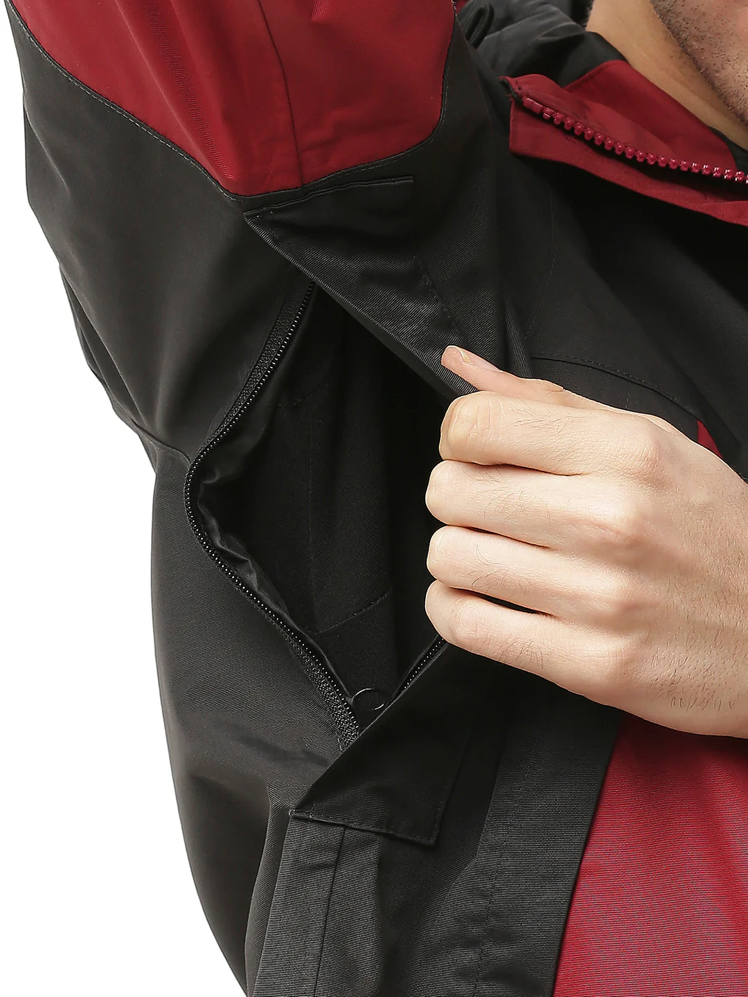 StormGuard Black Red Men’s Rain Jacket - Image 5