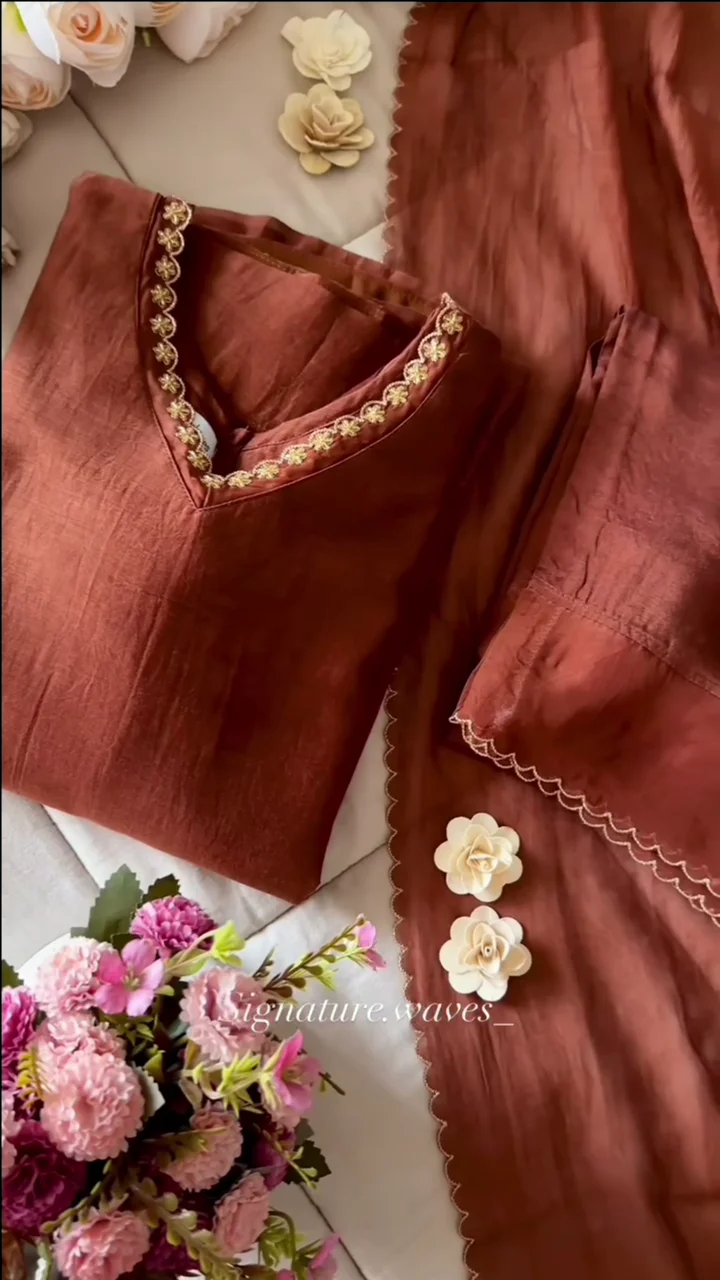 Sienna Glow Pure Cotton Kurta Set - Image 3