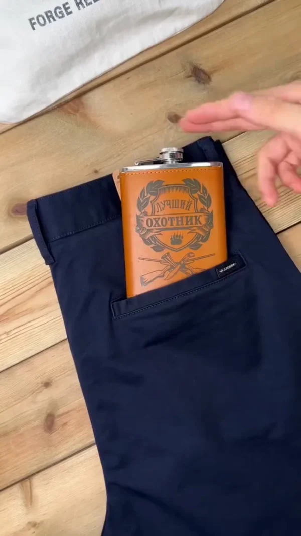Men’s Navy Blue Slim-Fit Stretch Chino Pants ★ - Image 2