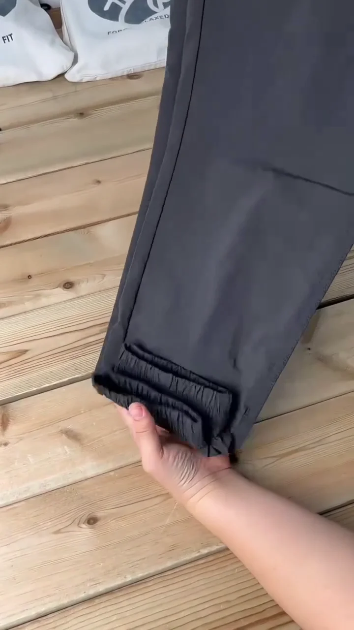 Men’s Black Elastic Waist Smart Casual Stretch Trousers ★ - Image 2