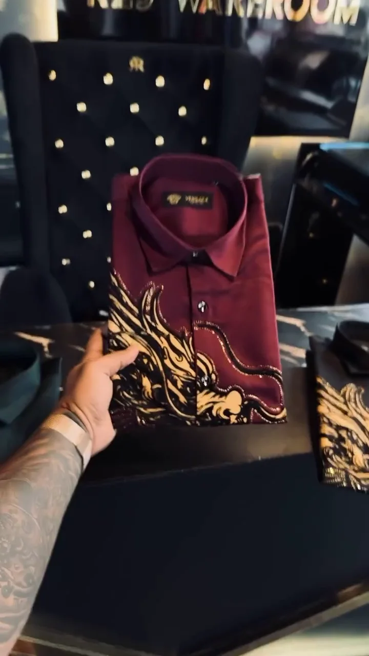 Men’s Designer Printed Formal Shirt ★ - Image 2