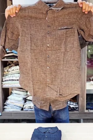 Men and Boys Short Sleeves Collared Neck Button Front Textured Polyester Regular Fit Holiday Shirts ★