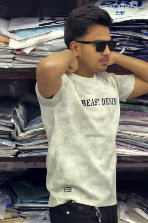 Pure Cotton Typography Printed Washed T-shirt ★