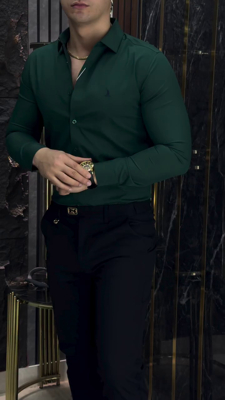 Men’s Cotton Blend Solid Shirt ★ - Image 4