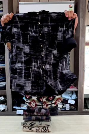 Boxy Fit Tie-Dye Printed Lyocell Shirt for Men ★