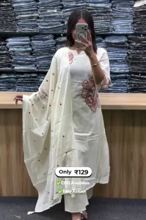Stylish Women’s Long Round Kurti with Delicate