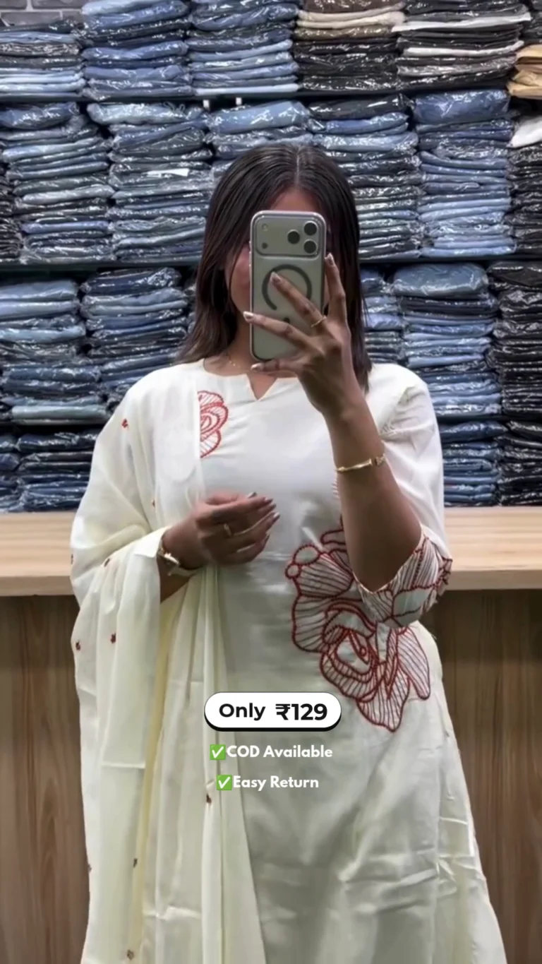 Stylish Women’s Long Round Kurti with Delicate - Image 2