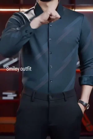 Pure Cotton Textured Classic Fit Formal Shirt